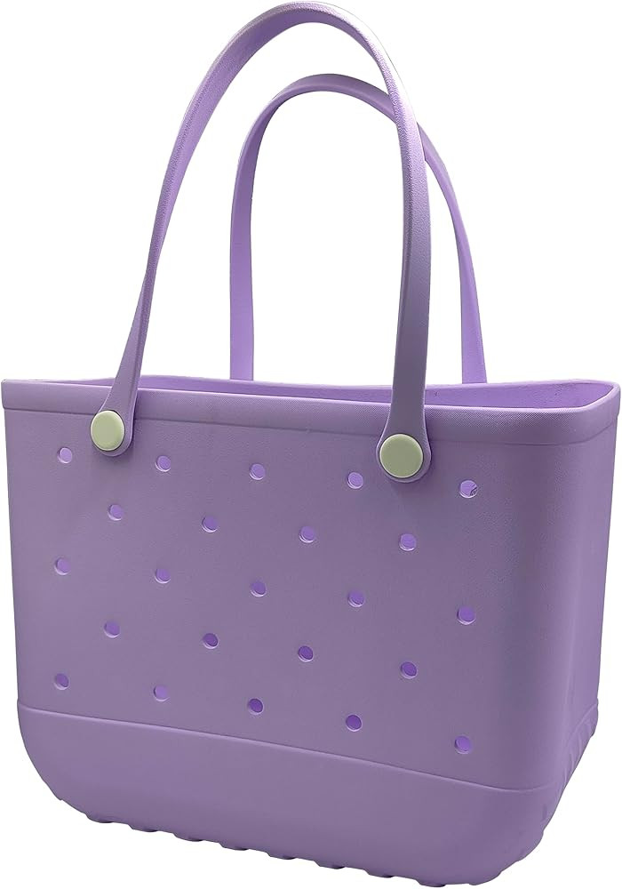 Rubber Beach Bag Waterproof Washable Tip-Proof Durable Tote Bag for Beach Boat Pool and Sports Mo... | Amazon (US)