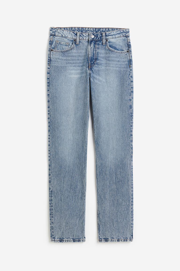 Straight Regular Jeans - Light denim blue - Ladies | H&M GB | H&M (UK, MY, IN, SG, PH, TW, HK)