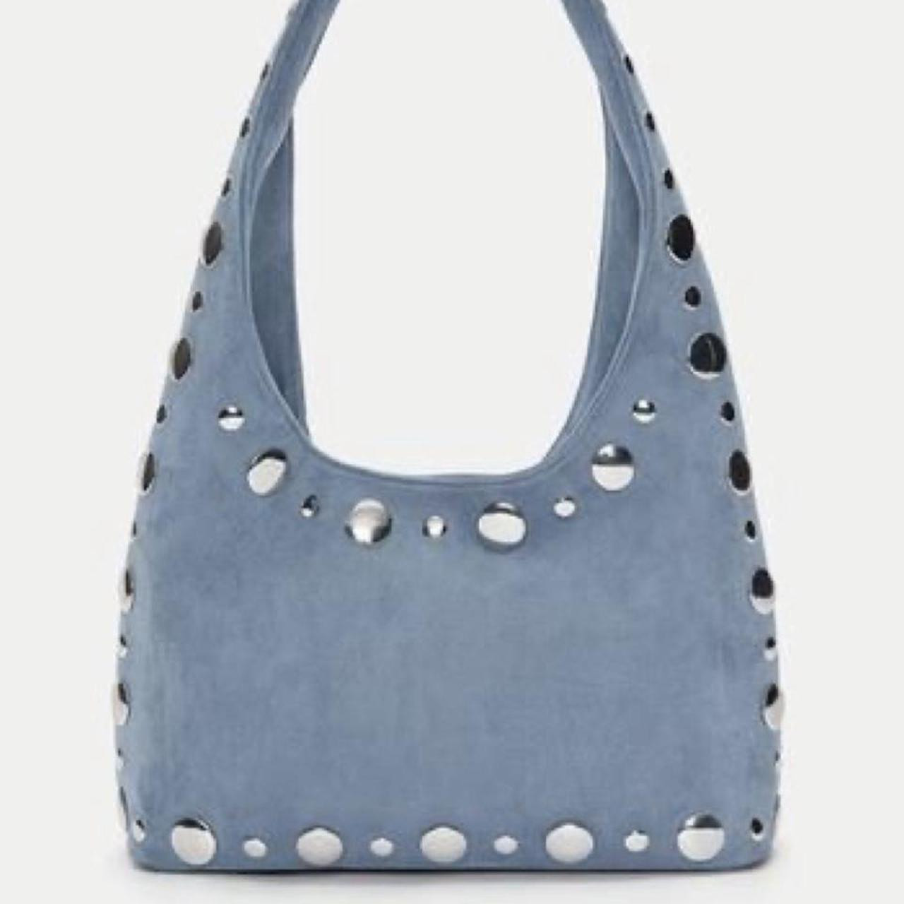 Denim blue studded bag #denim #studded #bag | Depop | Depop US