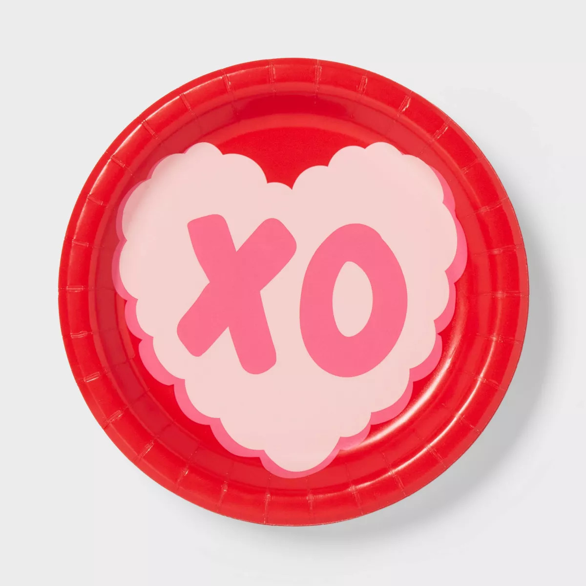 20ct 9" XO Valentine's Day Dinner Plates Red/Pink - Spritz™ | Target