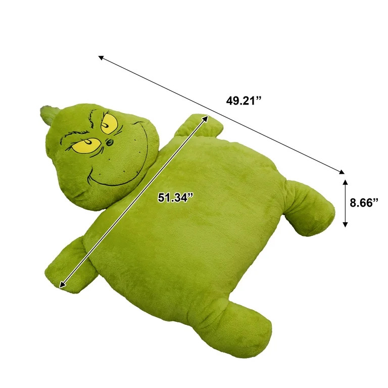 Dr. Seuss, How the Grinch Stole Christmas , Grinch Jumbo Pillow - 50 inches TallGrinch Green, By ... | Walmart (US)