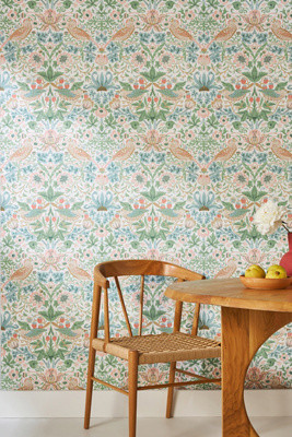 Morris & Co. Strawberry Thief Wallpaper | Anthropologie (US)