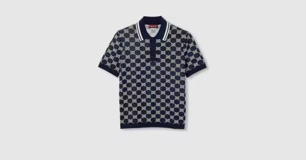 Gucci GG cotton knit jacquard polo shirt | Gucci (US)