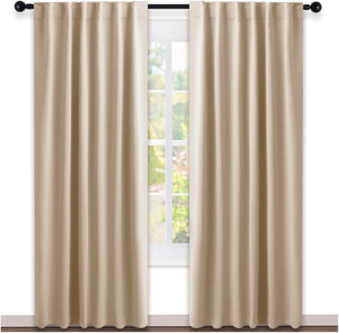 NICETOWN Window Treatment Curtains Room Darkening Draperies - (Biscotti Beige Color) 52 Width X 9... | Amazon (US)