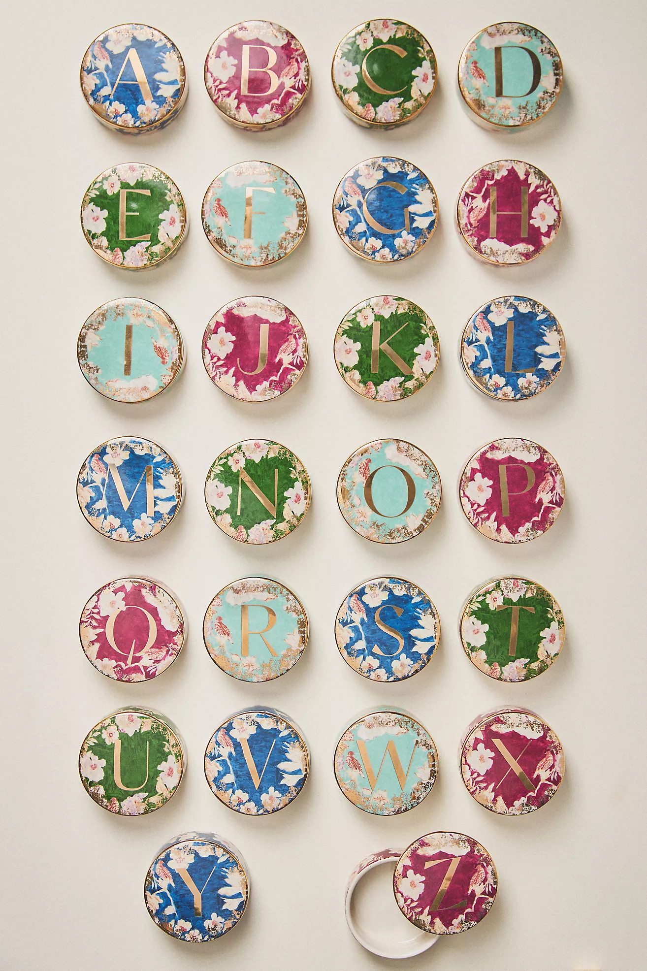 Emmaline Stoneware Lidded Monogram Trinket Dish | Anthropologie (US)