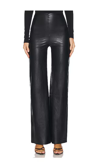 Faux Leather Wide Leg Pant in Black | Revolve Clothing (Global)