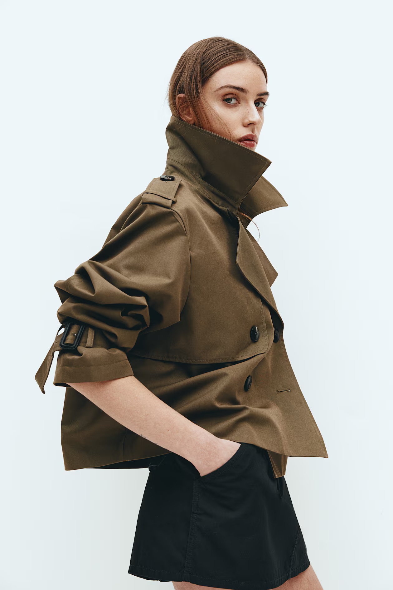 Trenchjacke - Dunkles Khakigrün - Ladies | H&M AT | H&M (DE, AT, CH, NL, FI)