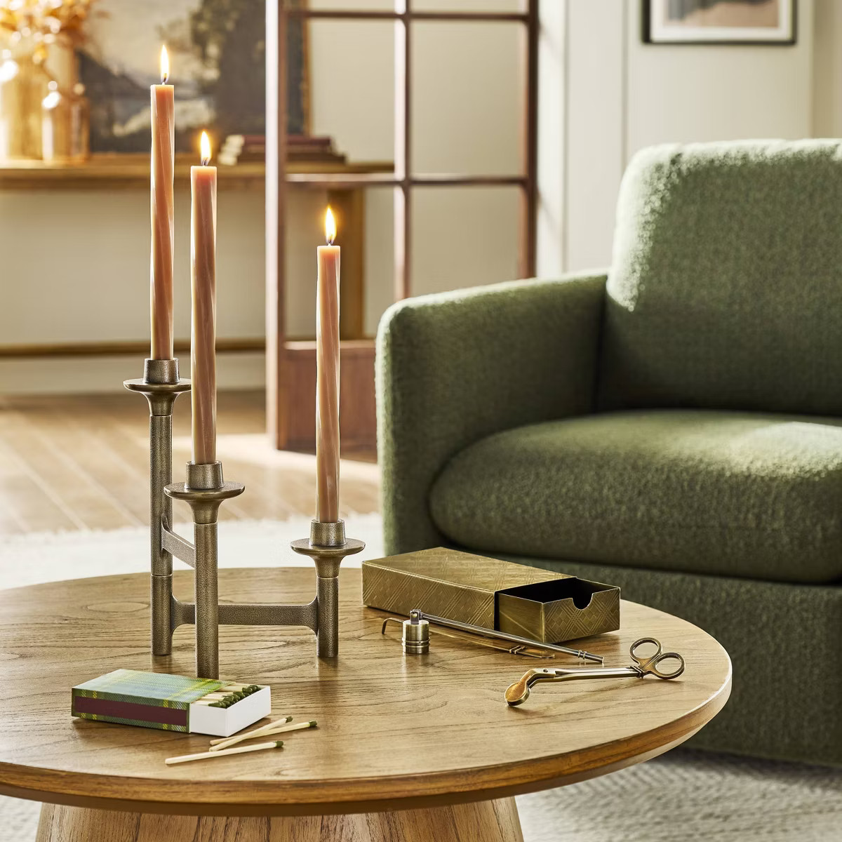 3ct Taper Brass Candelabra - Hearth & Hand™ with Magnolia | Target