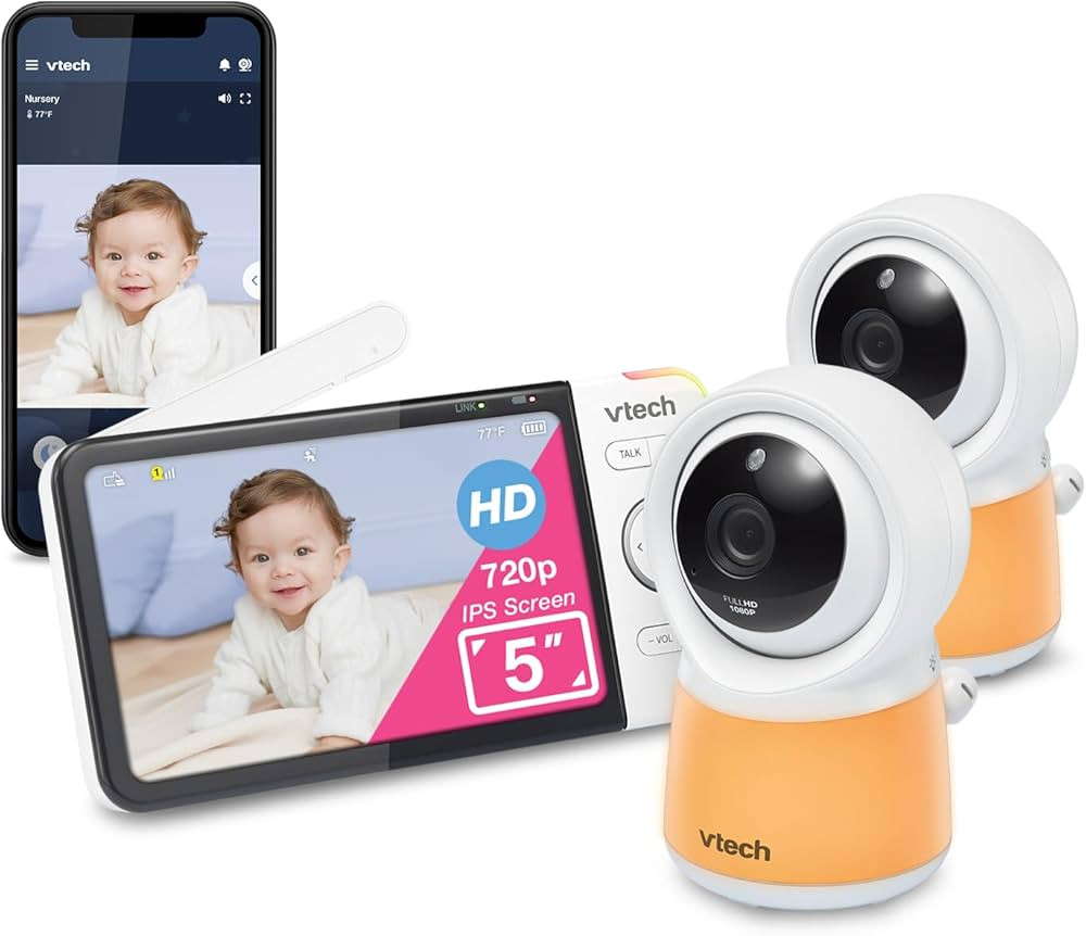 VTech RM5754-2HD Smart Wi-Fi Video Baby Monitor with 5” Display and 1080p HD Cameras, Built-in ... | Amazon (CA)