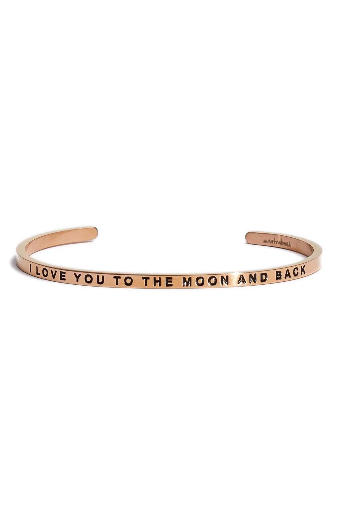 MantraBand® 'I Love You to the Moon and Back' Cuff | Nordstrom
