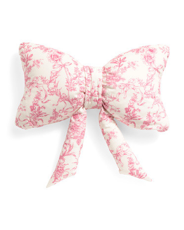 14x24 Toile Bow Pillow | Polyester | Marshalls