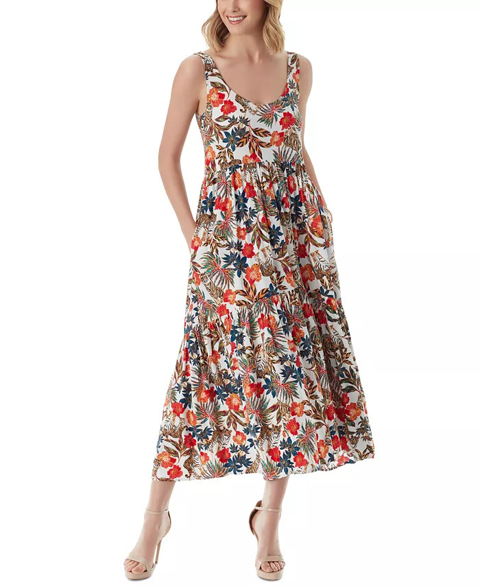 Women's Cheryl Printed Tiered Maxi Dress | Macys (US)