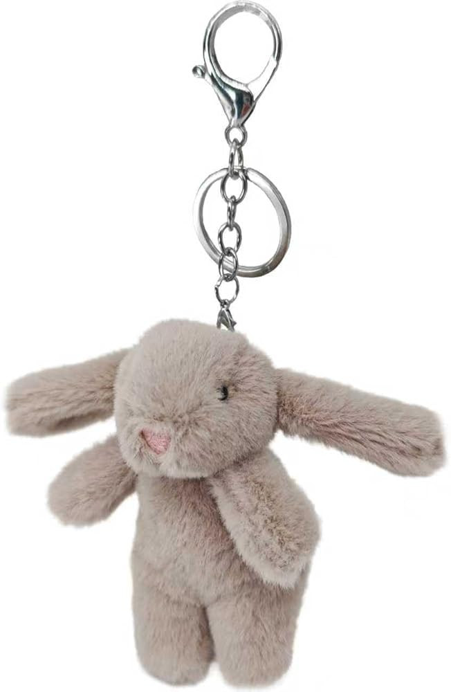 Bunny Keychain Plush 3.5'Inch Bag Charms Cute Stuff Mini Backpack Purse Charms Rabbit Key Chains ... | Amazon (US)