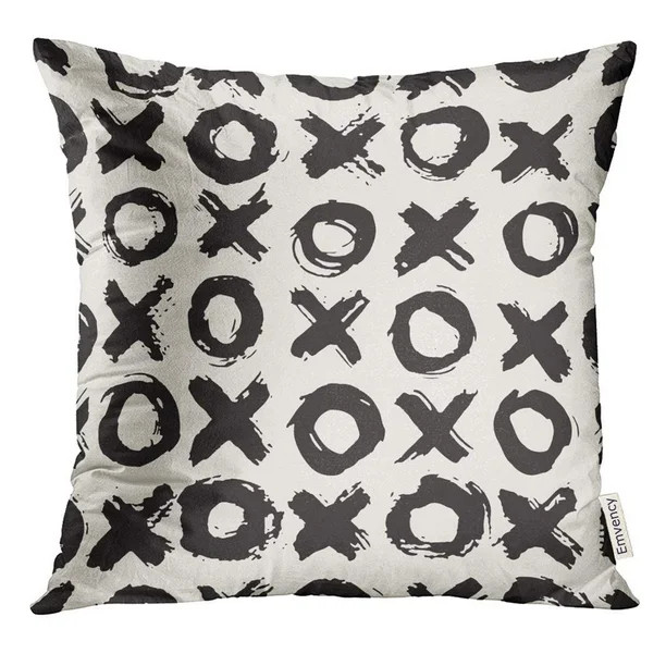 USART Abstract with Brush Strokes Monochrome Hipster XOXO Trendy Simbols of Hugs and Kisses Graph... | Walmart (US)