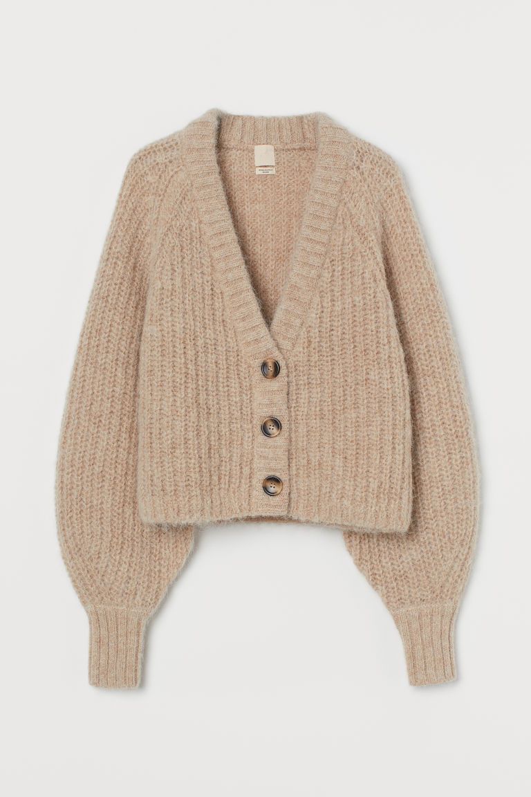 H & M - Knit Wool Cardigan - Beige | H&M (US + CA)