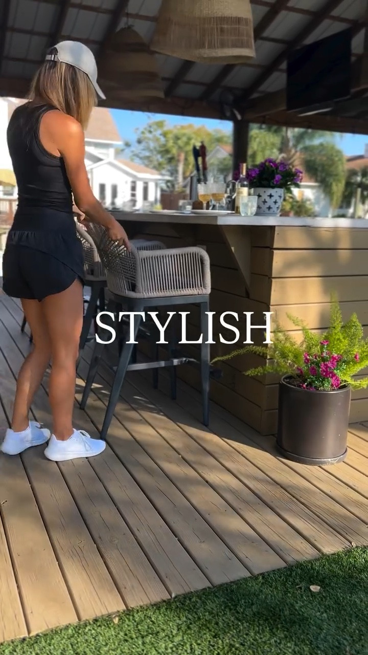 We’ve had these stools for a few months now and they’re living up to the hype! Love their modern coastal style and super comfortable reclined backs. I even work out here during the day and have really enjoyed this upgrade to our dock bar! 



#LTKHome #LTKSeasonal