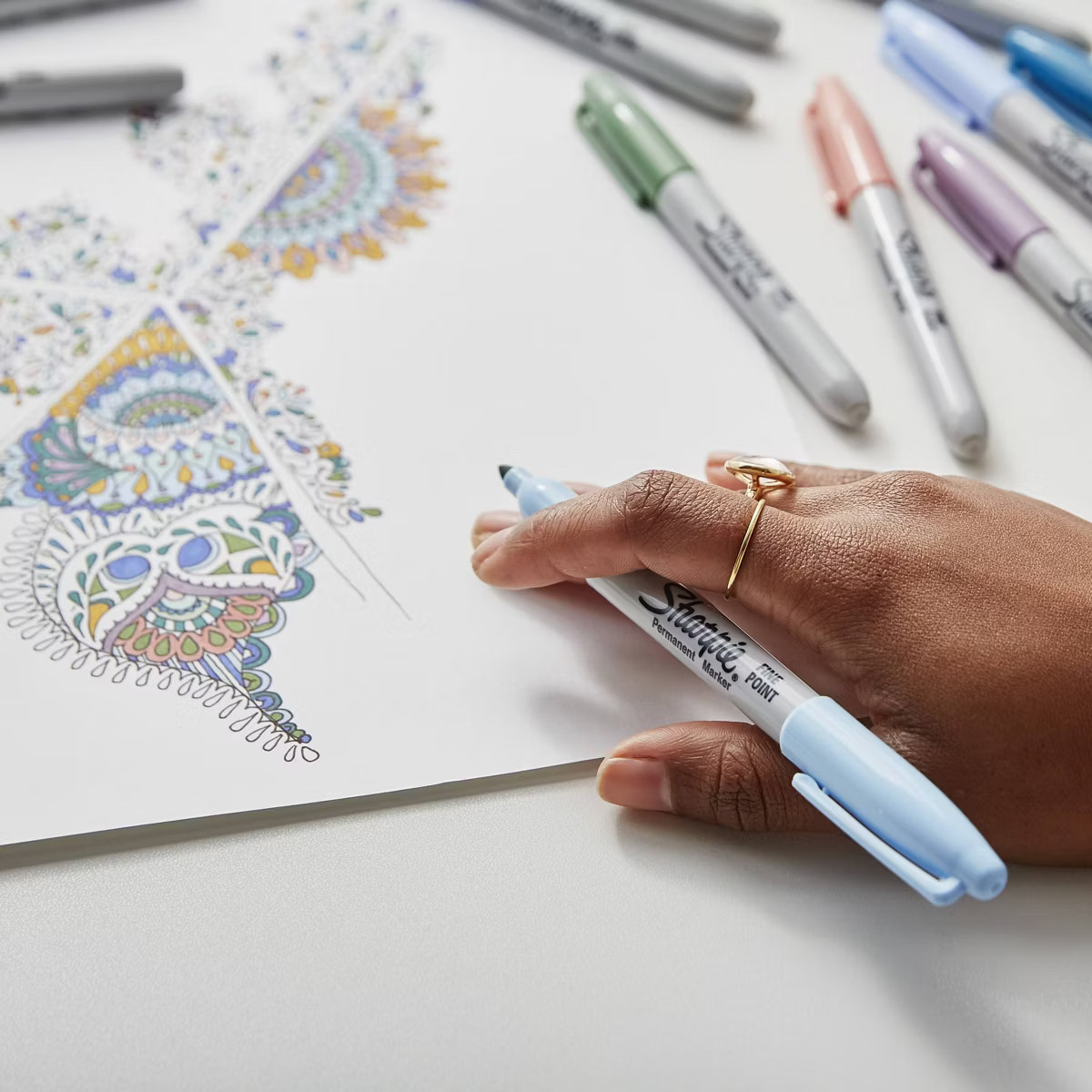 Sharpie 12pk Permanent Markers Mystic Gems Fine Tip Multicolored | Target