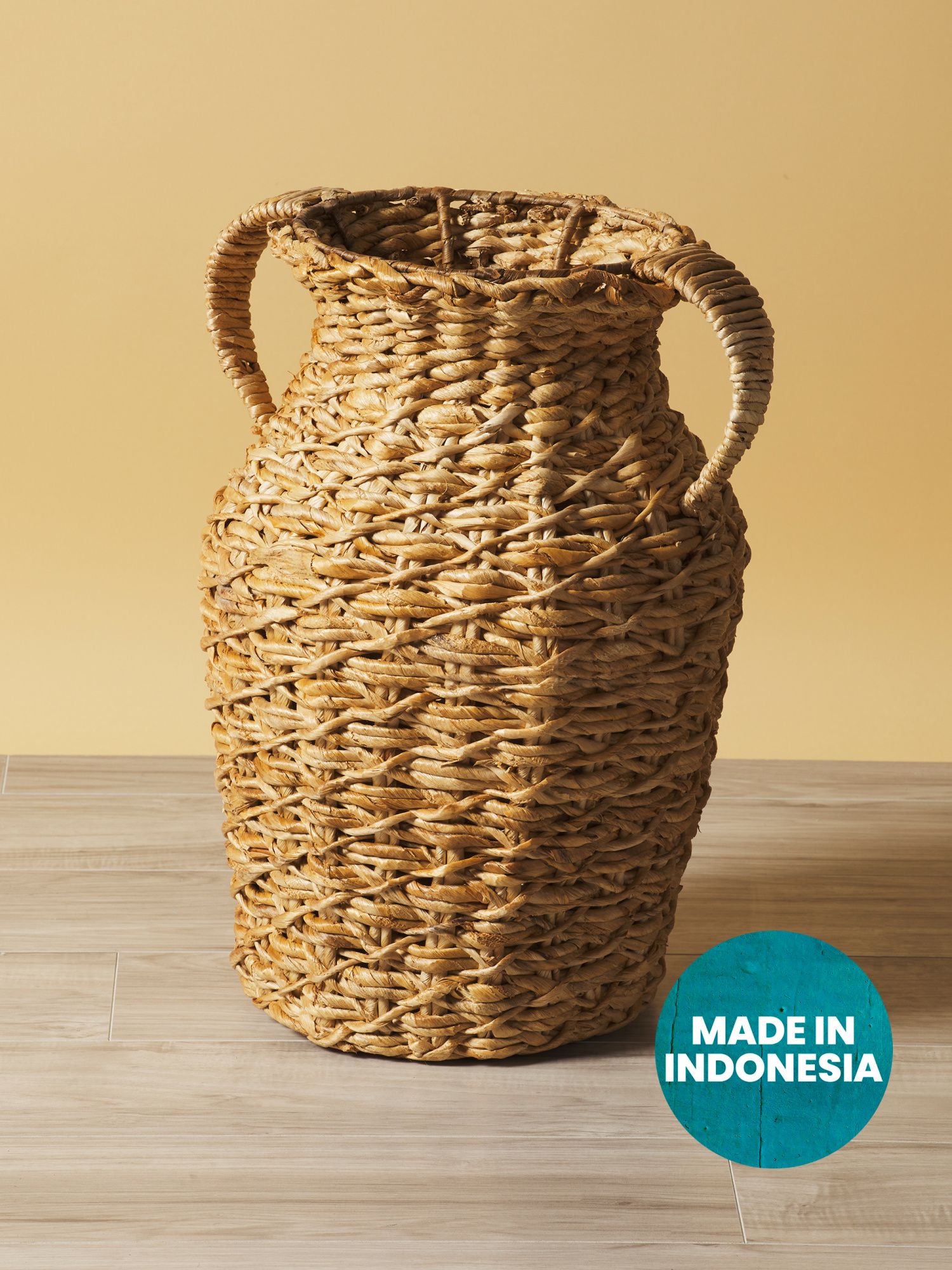 21in Banana Leaf Woven Decorative Vase | Decorative Objects | HomeGoods | HomeGoods