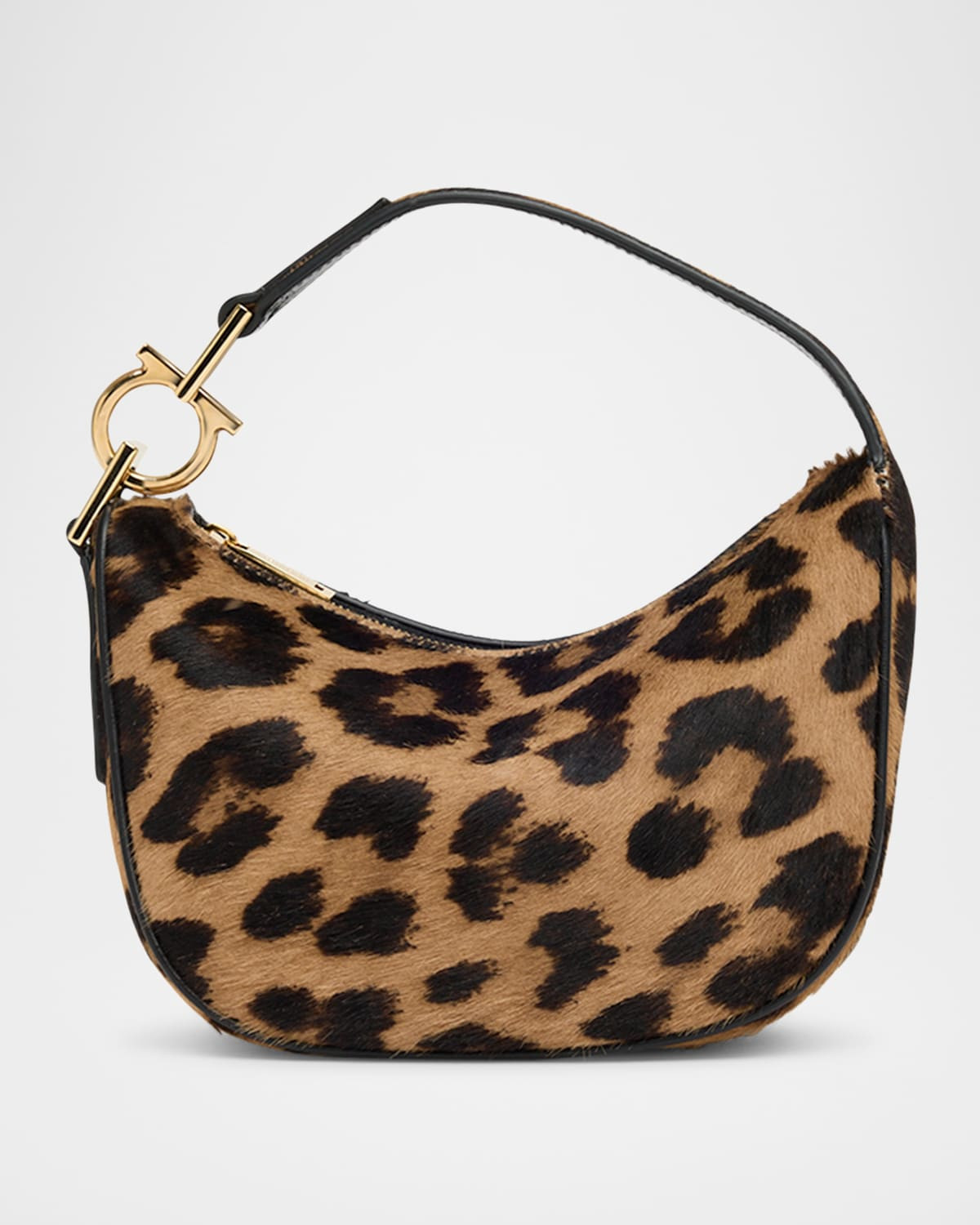 Smile Leopard Calf Hair Top-Handle Bag | Neiman Marcus