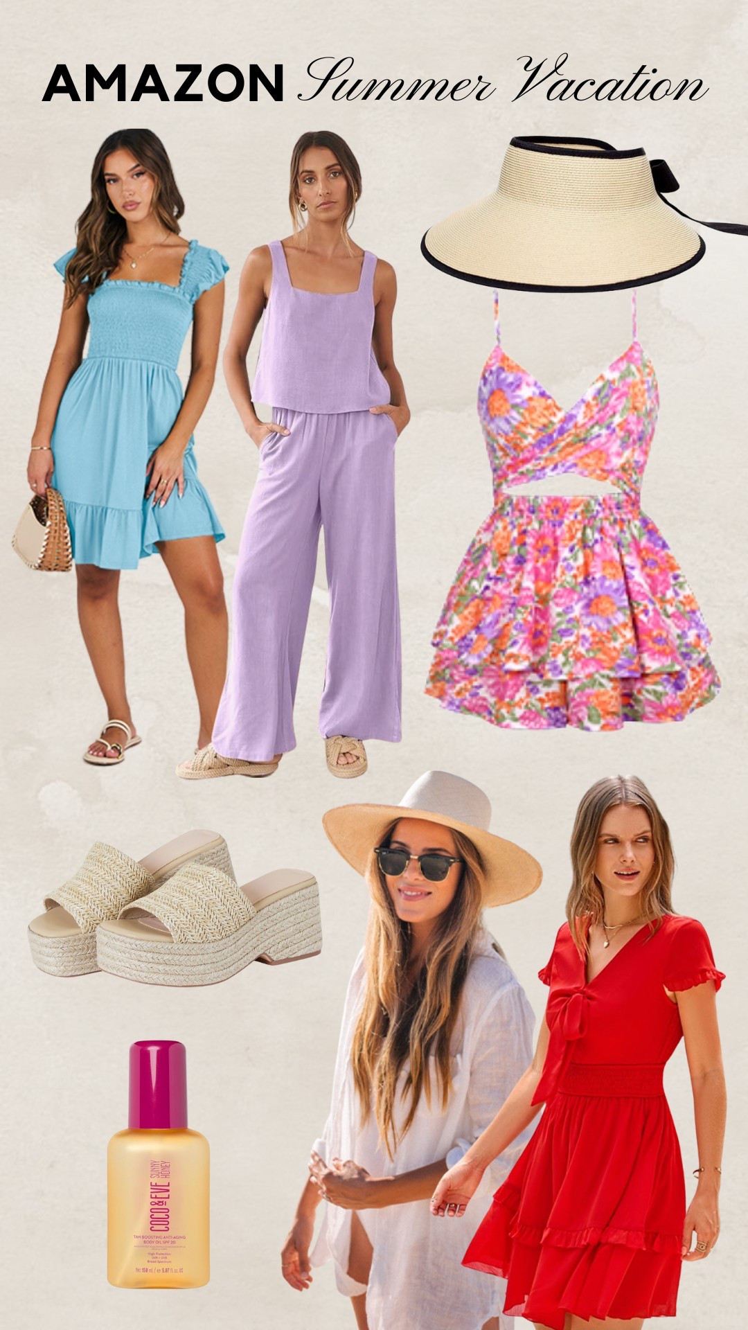Amazon Summer Vacation // Amazon Summer Outfits // Summer Fashion // Summer Dresses // Matching Sets 

#LTKStyleTip #LTKTravel #LTKSwim