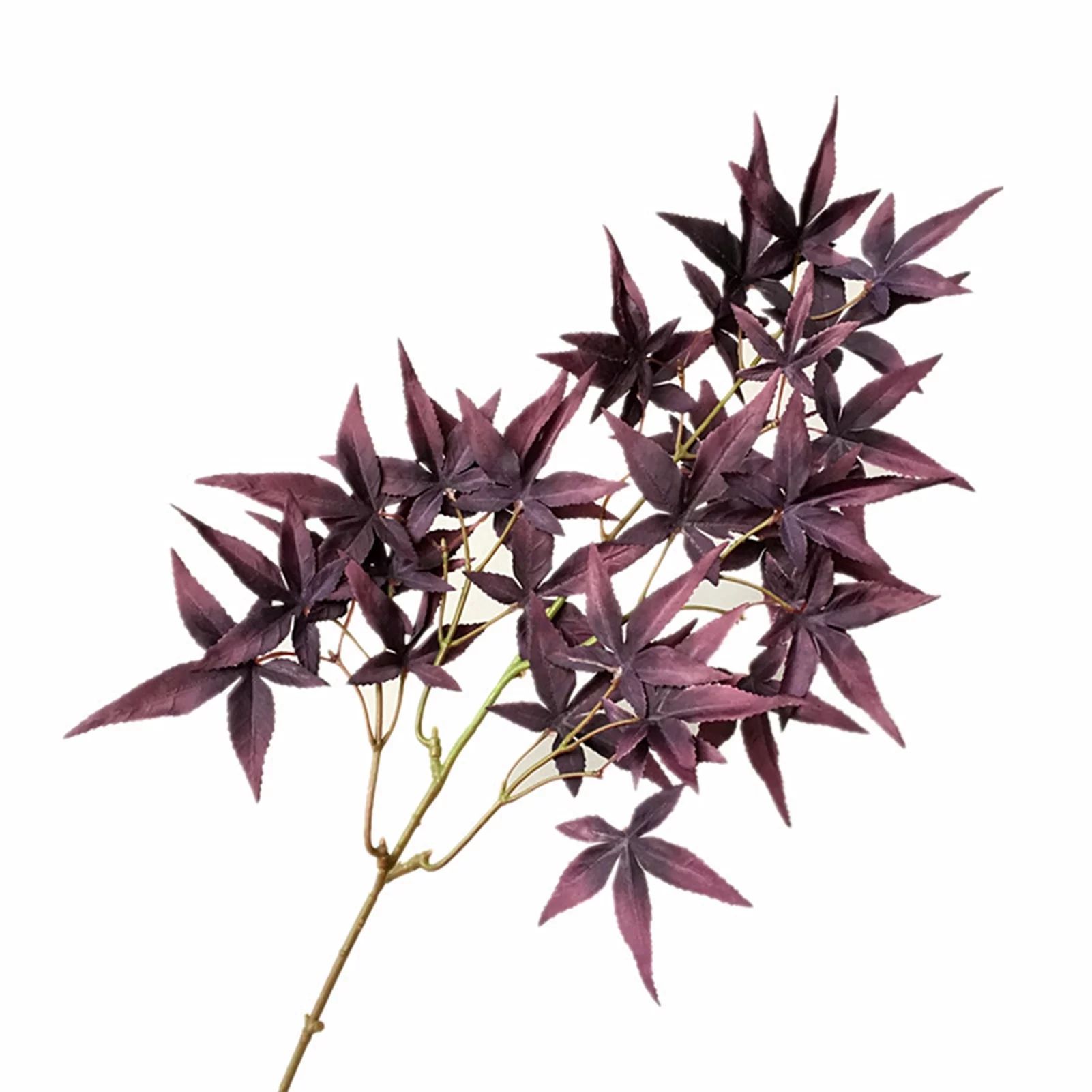 Trayknick 1 Pc DIY Vivid Artificial Maple Leaf Faux Silk Flower Photography Props Fake Leaf Home ... | Walmart (US)