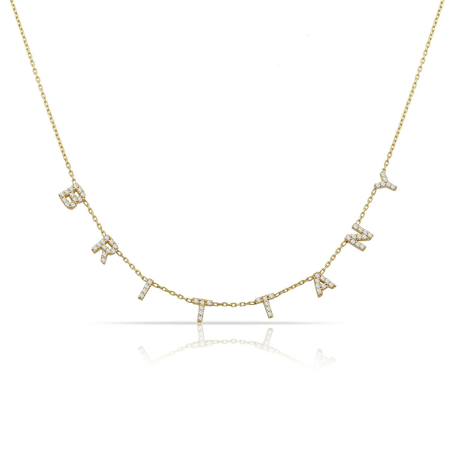 Mini Personalized Custom Name Necklace | The Sis Kiss