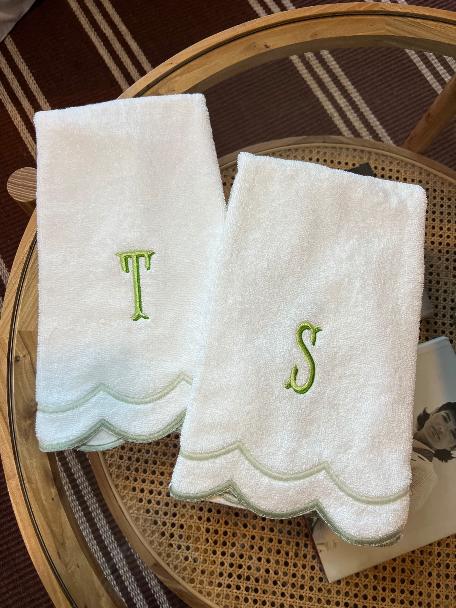 Green version of the scallop monogram towels!

#LTKGiftGuide #LTKHome