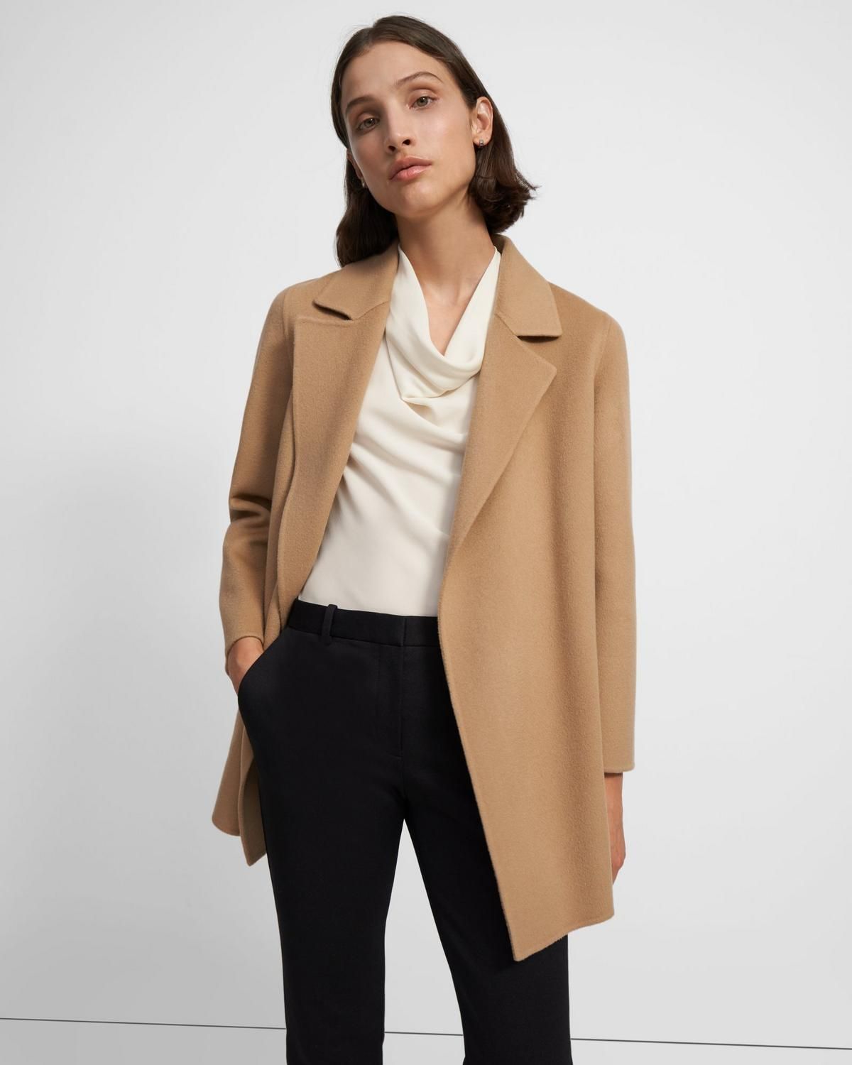 Clairene Jacket in Double-Face Wool-Cashmere | Theory