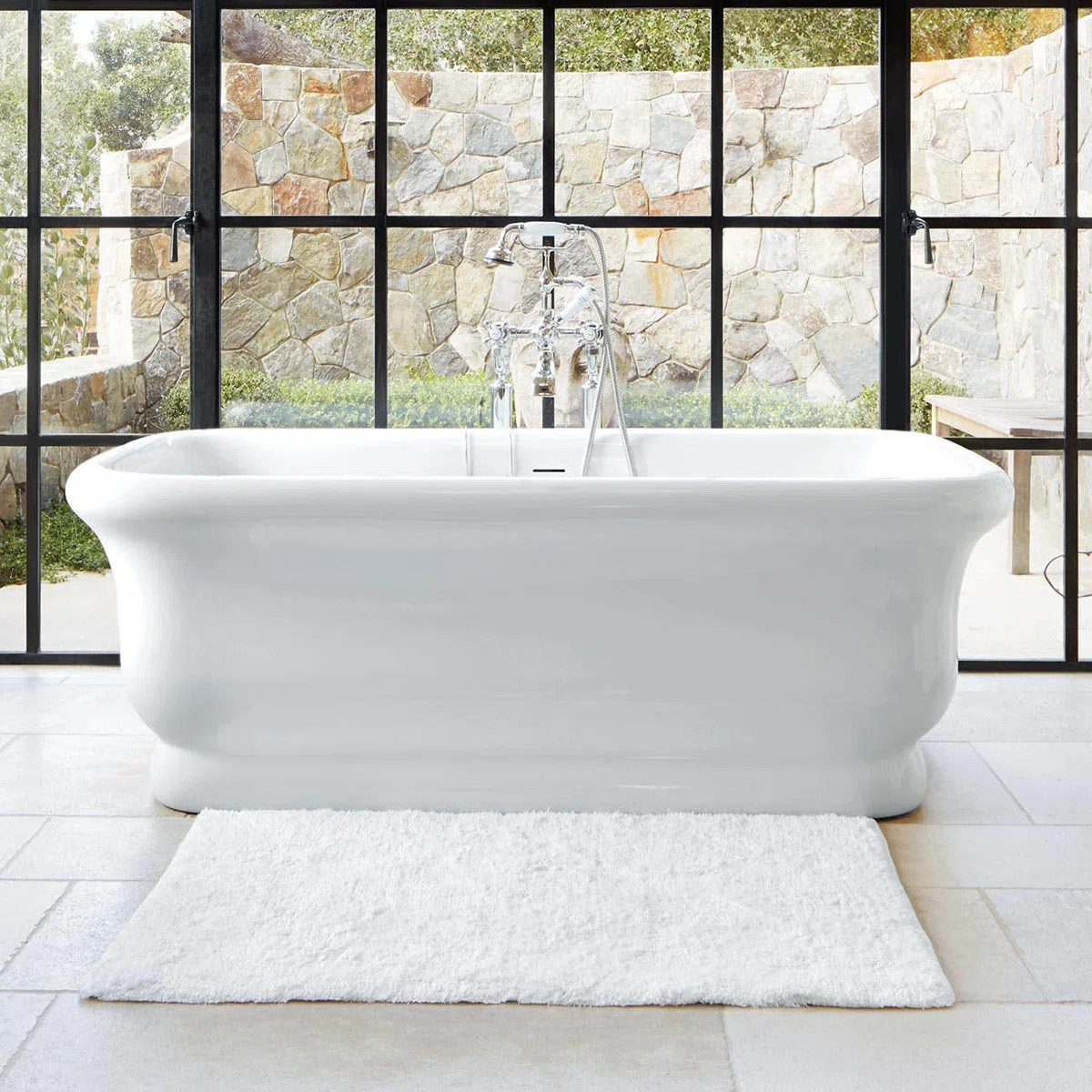Brighton 67'' x 31.50'' Freestanding Soaking Acrylic Bathtub CHD50MBM | Wayfair North America