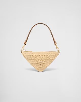 Crochet and leather mini-bag | Prada Spa US