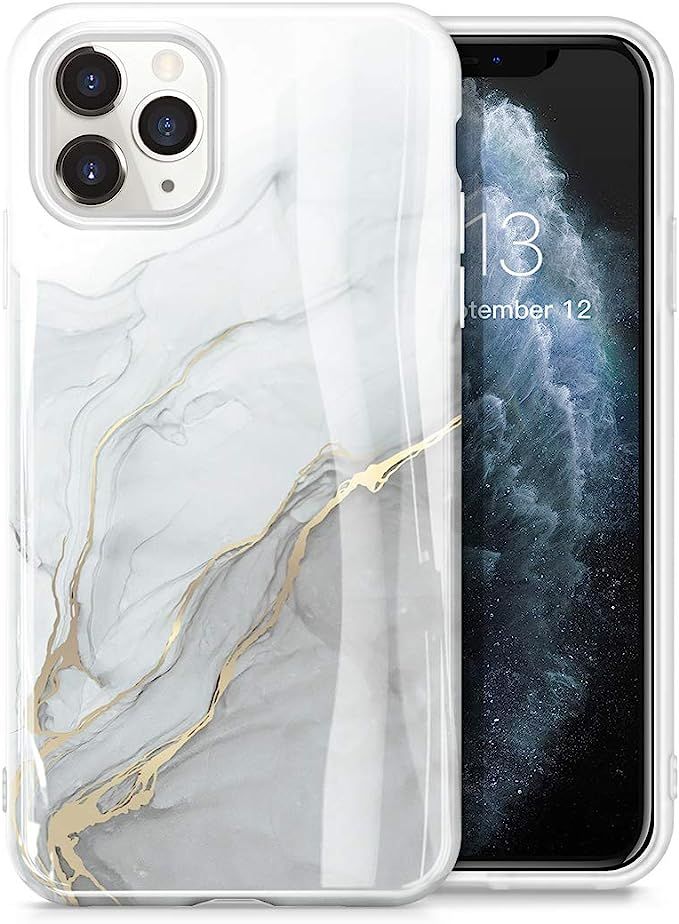 GVIEWIN Marble iPhone 11 Pro Case, Ultra Slim Thin Glossy Soft TPU Rubber Gel Phone Case Cover Co... | Amazon (US)