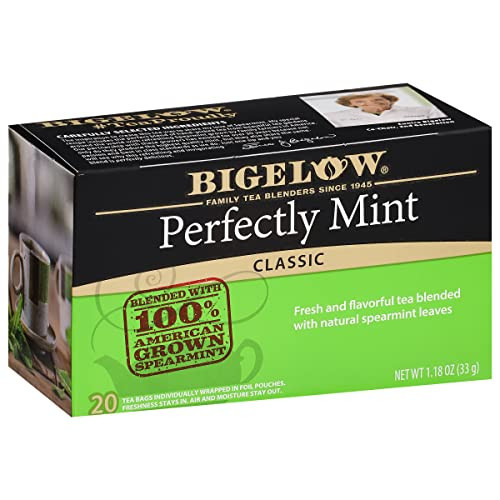 Bigelow Tea Perfectly Mint Black Tea, Caffeinated, 20 Total Tea Bags | Amazon (US)