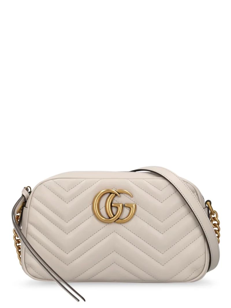 Small gg marmont leather shoulder bag - Gucci - Women | Luisaviaroma | Luisaviaroma