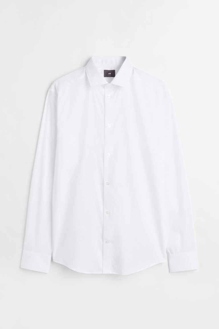 Slim Fit Premium Cotton Shirt | H&M (US + CA)