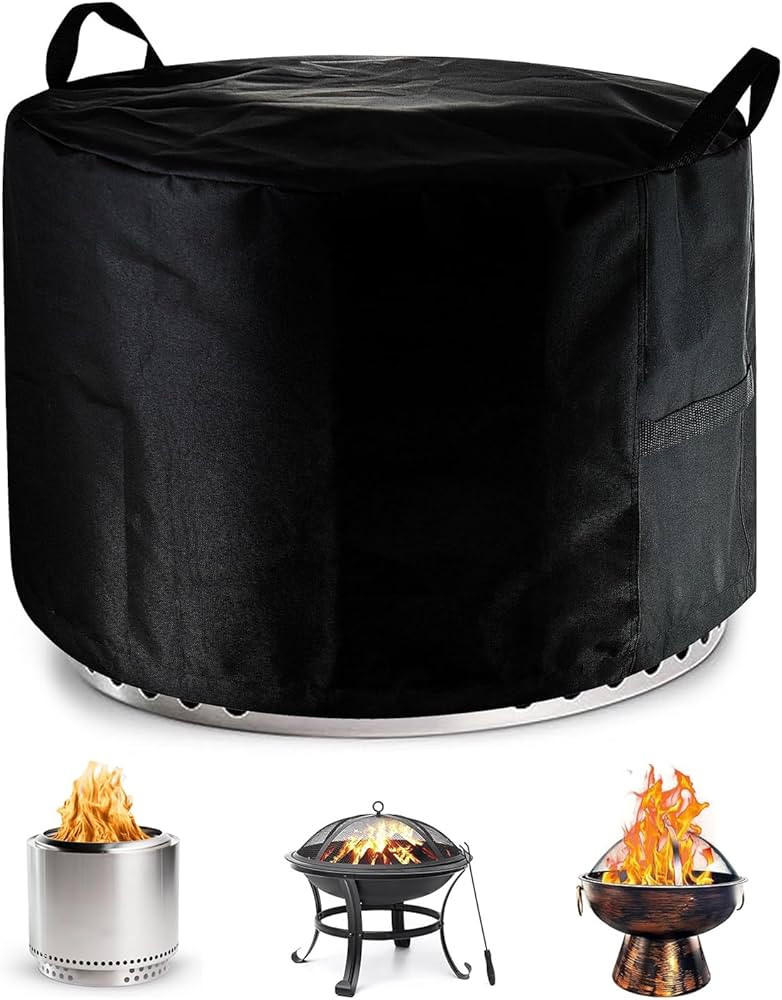SheeChung Fire Pit Cover for Solo Stove Bonfire 22"D x 16"H Outdoor Smokeless Firepit-Round Water... | Amazon (US)