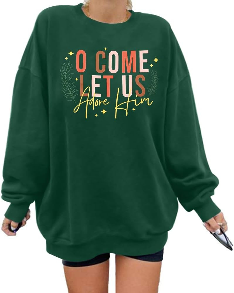 LUKYCILD Christmas Vibes Sweatshirt Women Merry Christmas Shirt Xmas Long Sleeve Shirt Winter Hol... | Amazon (US)
