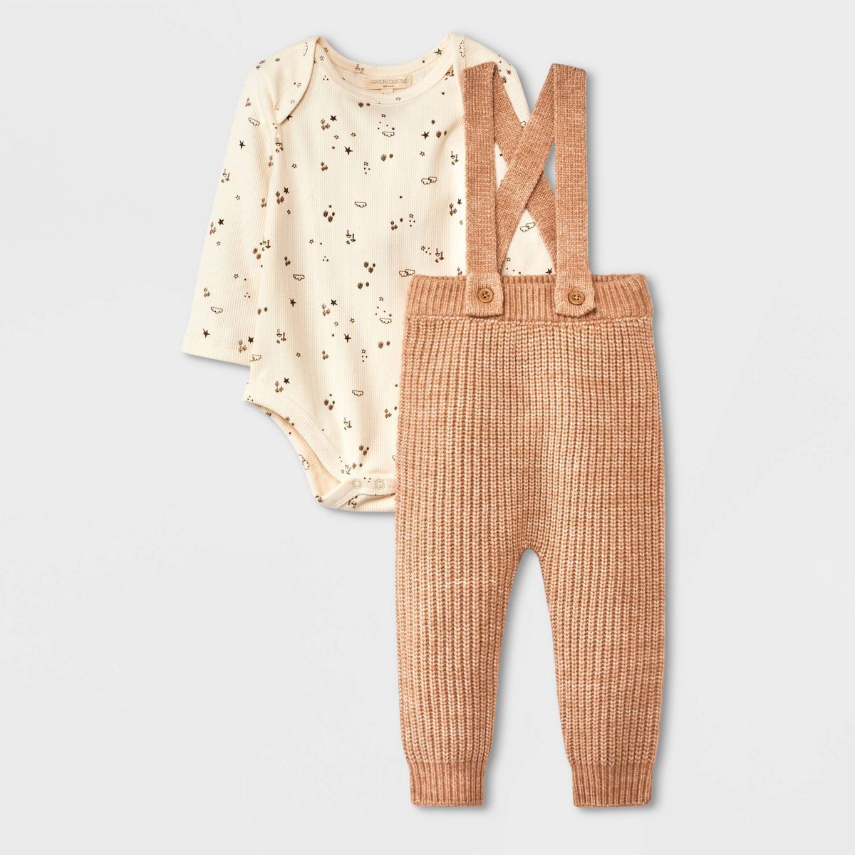 Grayson Collective Baby Girls' 2pc Top & Bottom Set - Off-White | Target