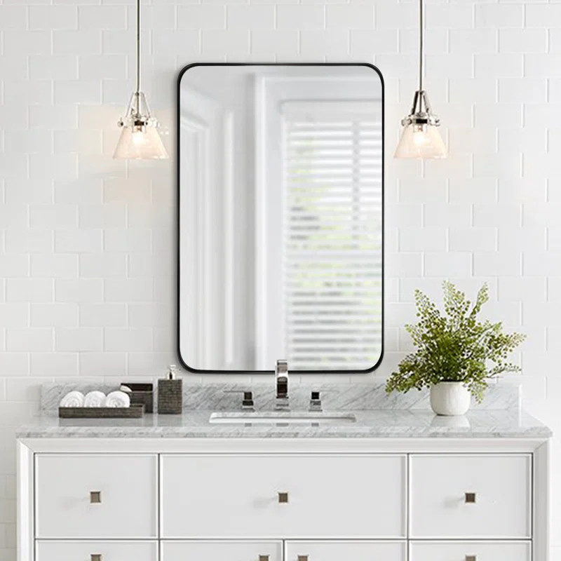 Eitzen Rectangle Metal Wall Mirror | Wayfair North America