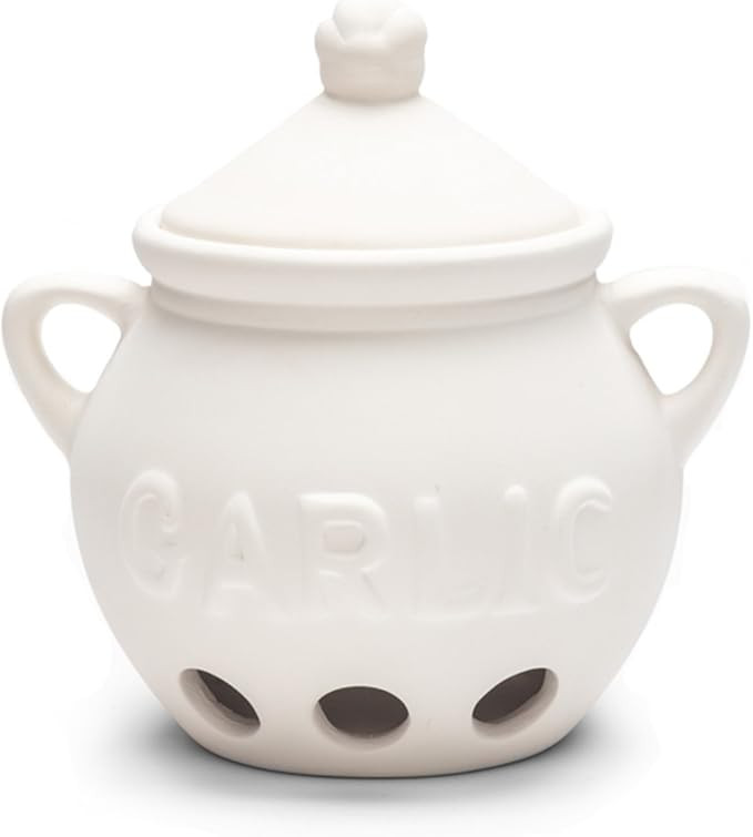 Fox Run Garlic Keeper, 5.25 x 4.25 x 5.5 inches, White | Amazon (US)