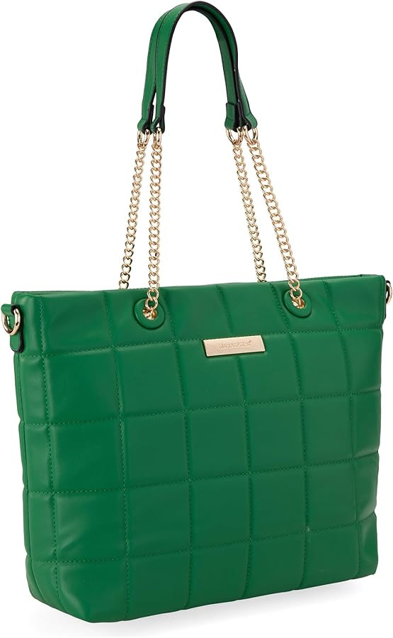 Montana West Tote Bag for Women Quilted Chain Large Handbags Elegant Purse with Adjustable Strap | Amazon (US)