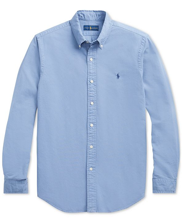Polo Ralph Lauren Men's Classic-Fit Garment-Dyed Oxford Shirt & Reviews - Casual Button-Down Shir... | Macys (US)