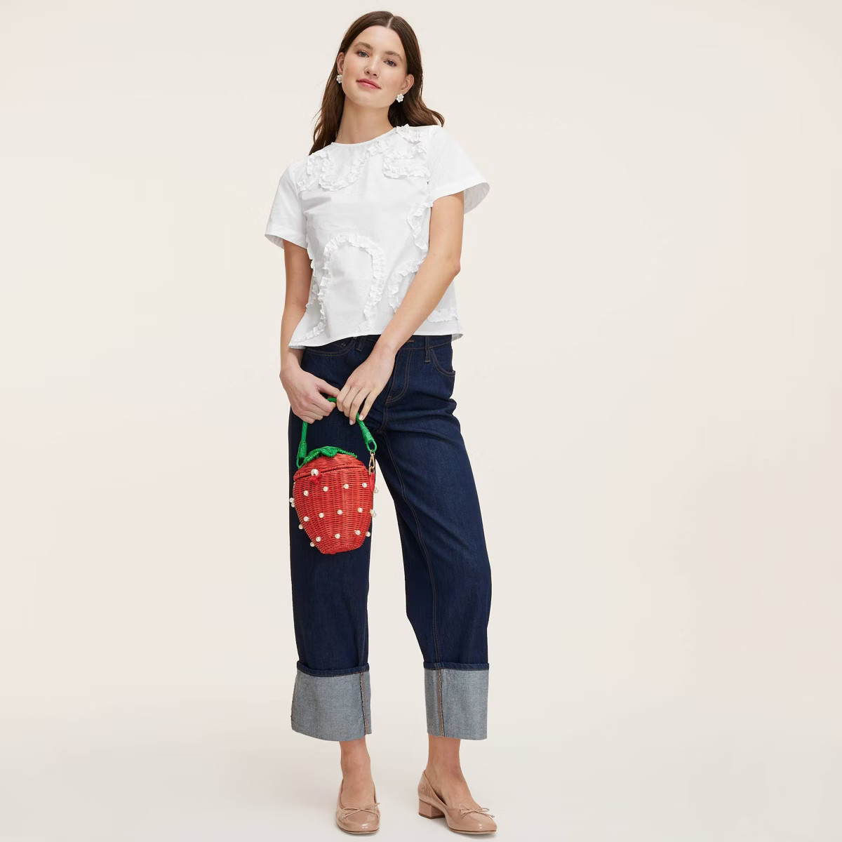 Pearl Embellished Strawberry Basket Bucket Bag - kate spade new york x Target Red | Target