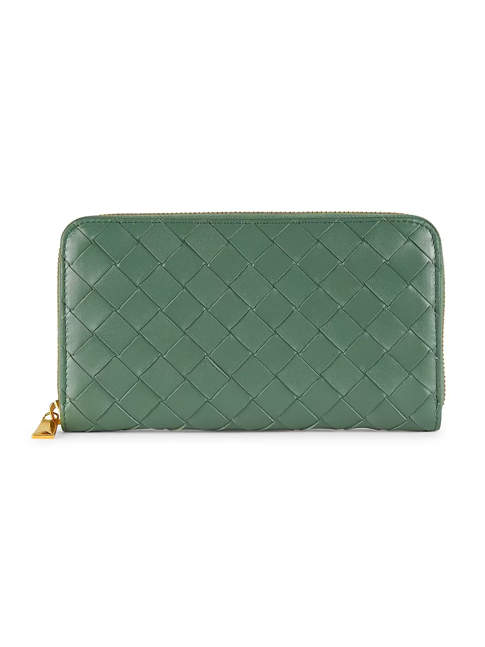 Intrecciato Leather Zip-Around Wallet | Saks Fifth Avenue