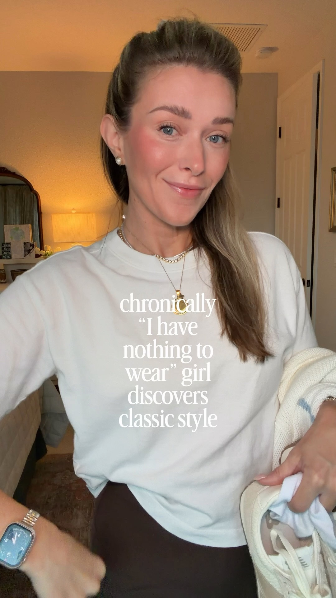 No longer overstimulated by my closet. 🤎 A white tee, chocolate brown barrel pants, low-profile sneakers, a cotton sweater + classic accessories are exactly the kind of pieces making getting dressed easier for me.

classic fall outfit, brown barrel pants, white tee outfit, low profile sneakers, cotton sweater, classic jewelry, leather bag, wardrobe staples

#LTKgrwm #LTKootd #LTKmomlife