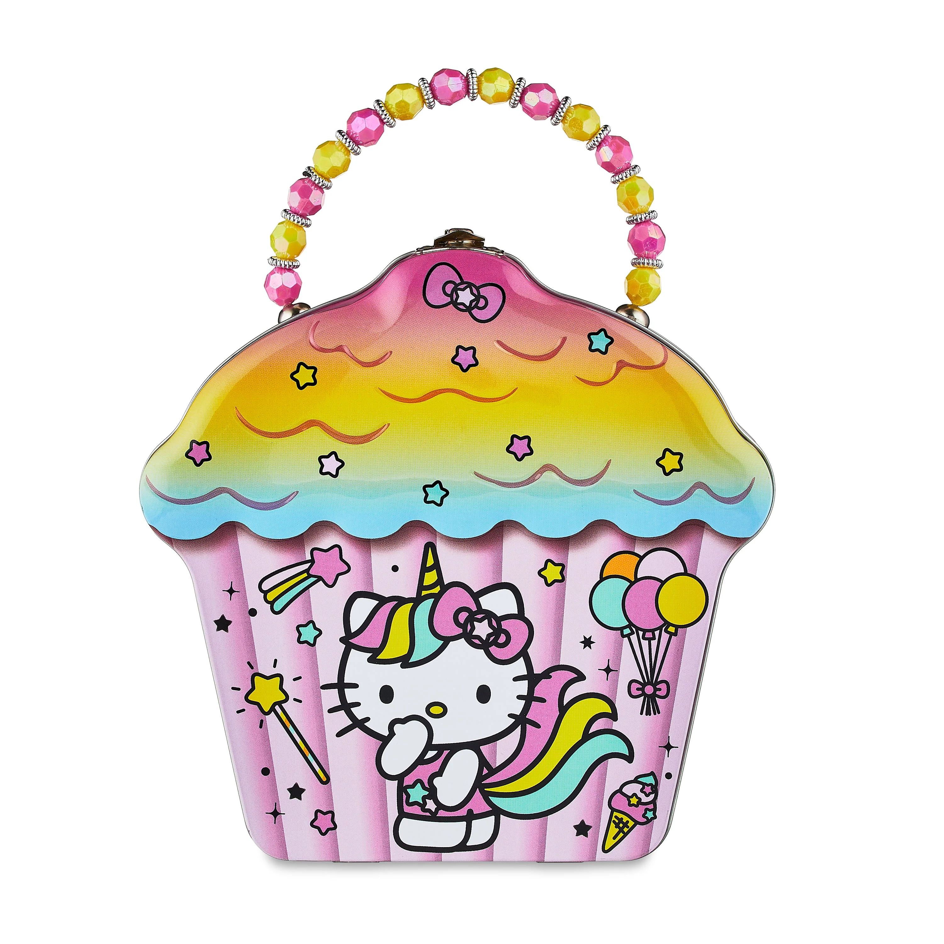 Hello Kitty Cupcake Shaped Easter Tin Carry All, 1 Count Beaded Handle, Sanrio | Walmart (US)