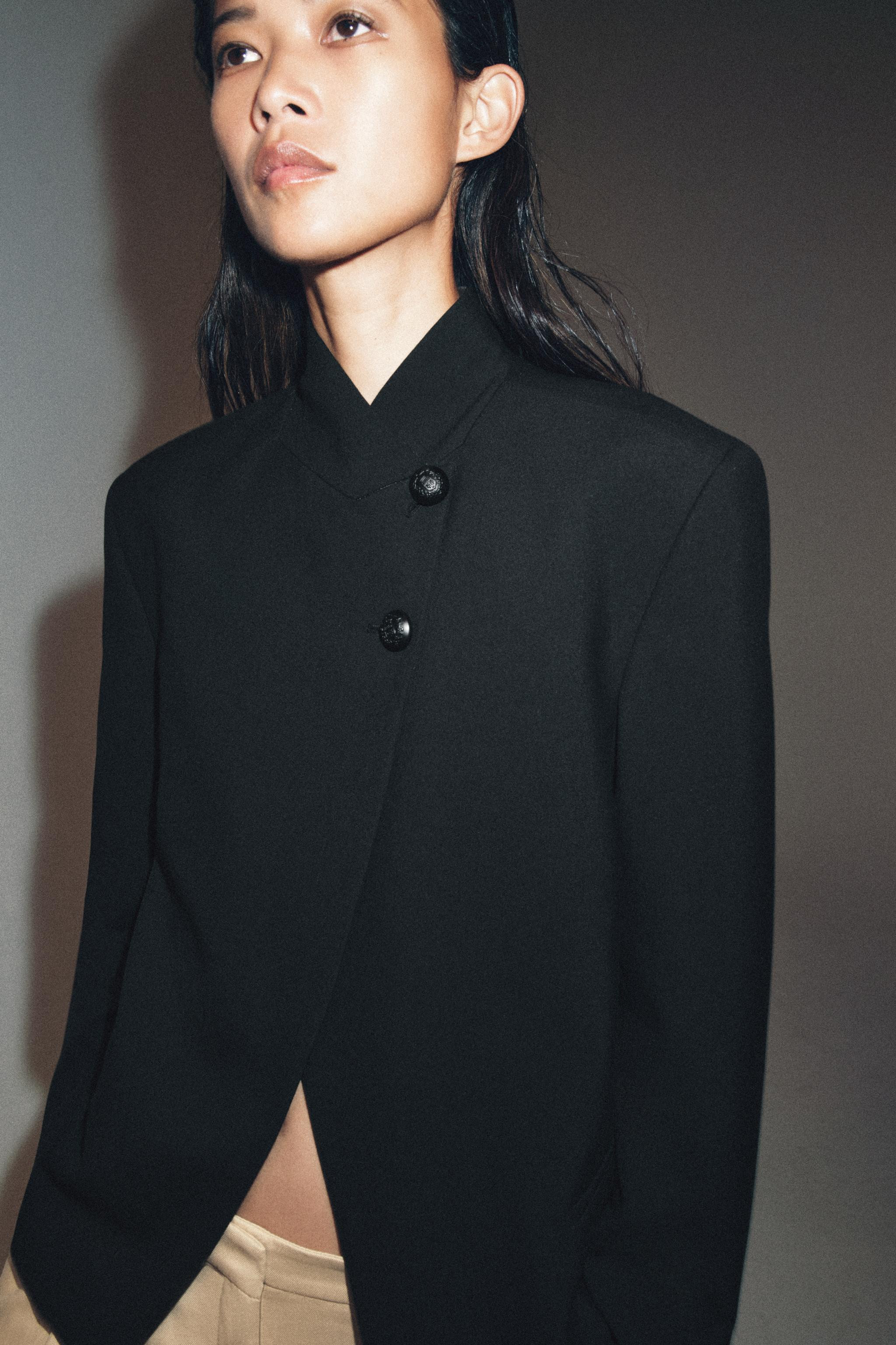 HIGH NECK BUTTONED BLAZER ZW COLLECTION | Zara UK