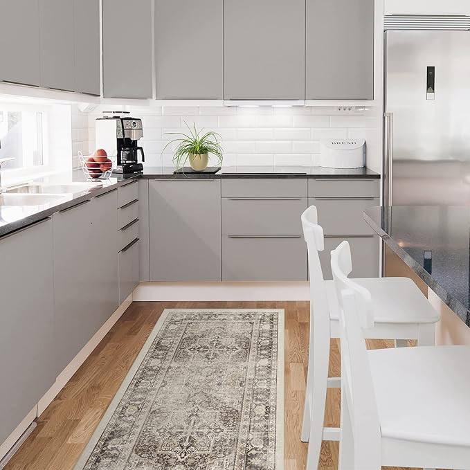 RUGGABLE Kamran Runner Rug - Perfect Vintage Washable Area Rug for Kitchen, Entryway, Hallway, Ki... | Amazon (US)