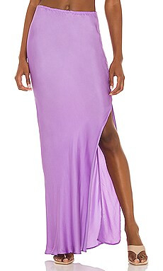 Indah Mint Solid Bias Maxi Skirt in Violet from Revolve.com | Revolve Clothing (Global)