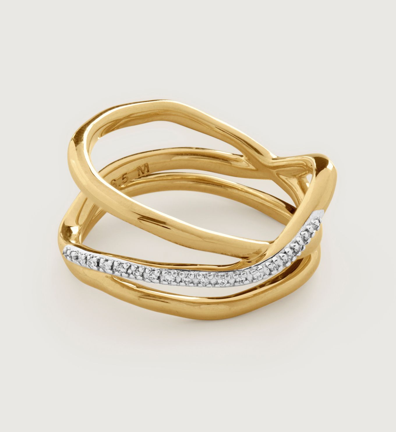 Riva Diamond Pre-Stacked Ring | Monica Vinader (Global)