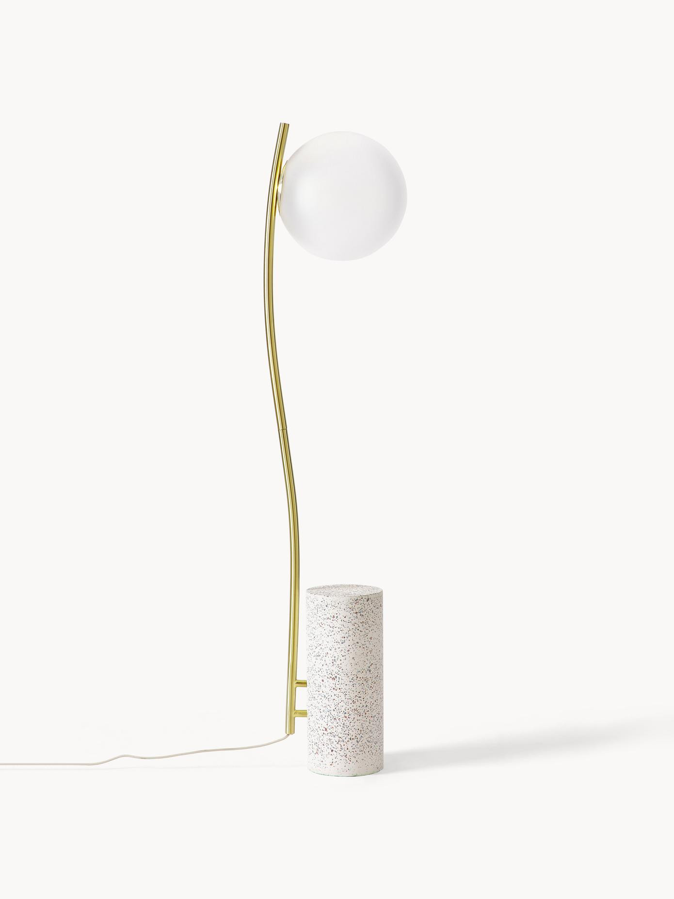 Kleine Stehlampe Cora mit Terazzo-Fuß | Westwing EU
